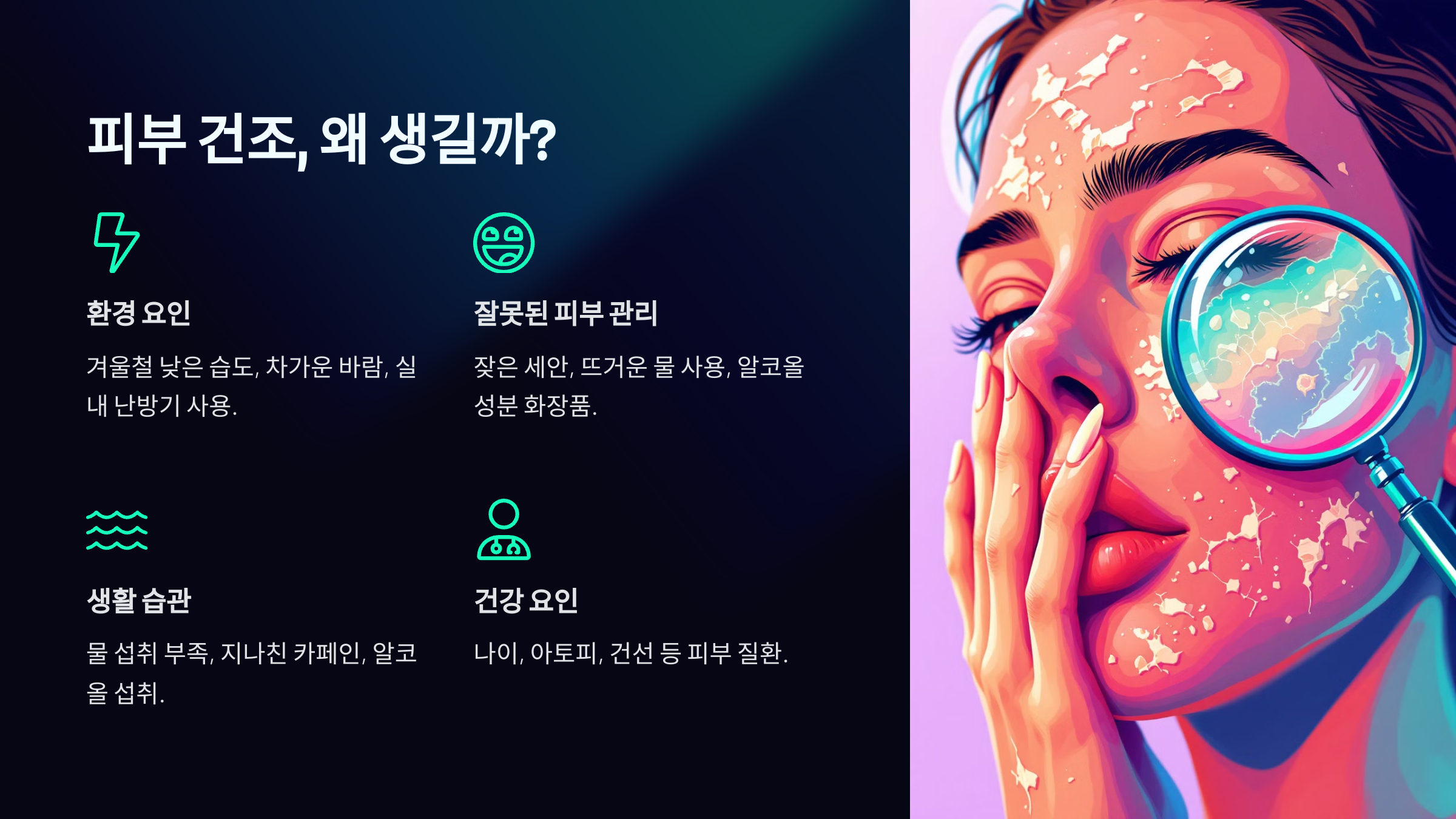 피부 건조 해결 방법 피부 건조 원인