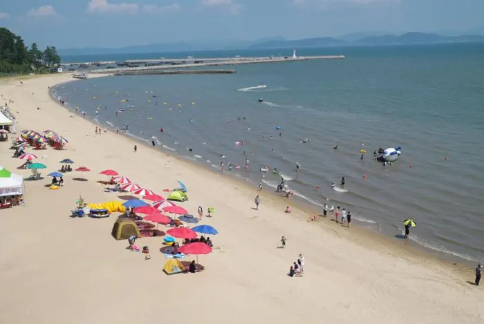 율포 해수욕장 전경 이미지