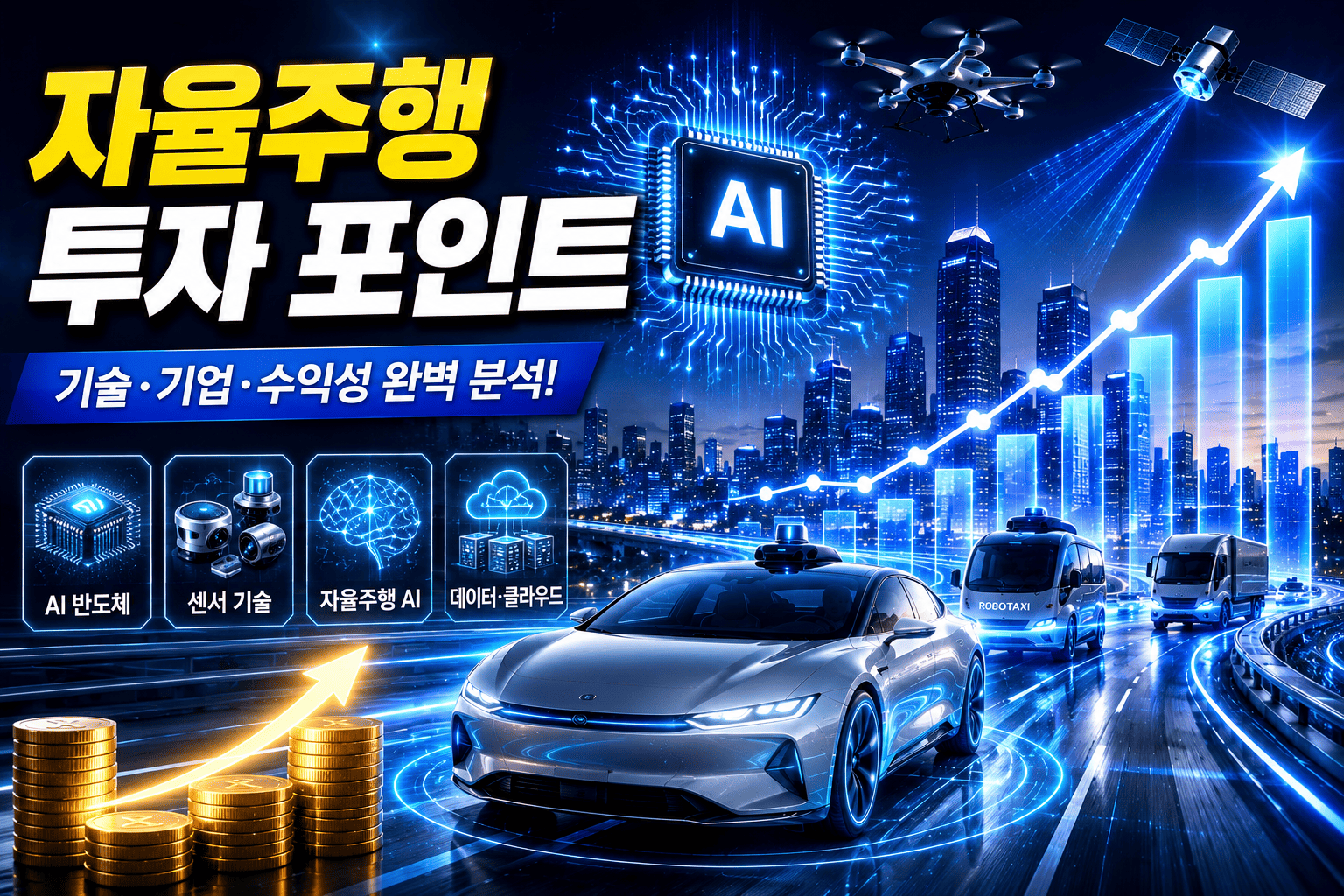 자율주행 투자 포인트 정리 (기술, 기업, 수익성)