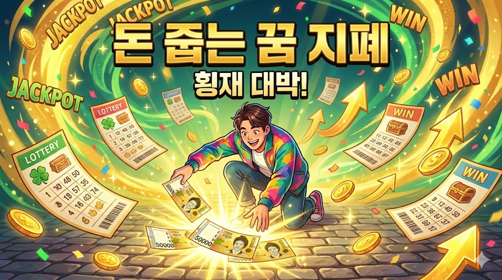 돈 줍는 꿈 지폐 길몽? 횡재 재물운 로또 완벽 해몽