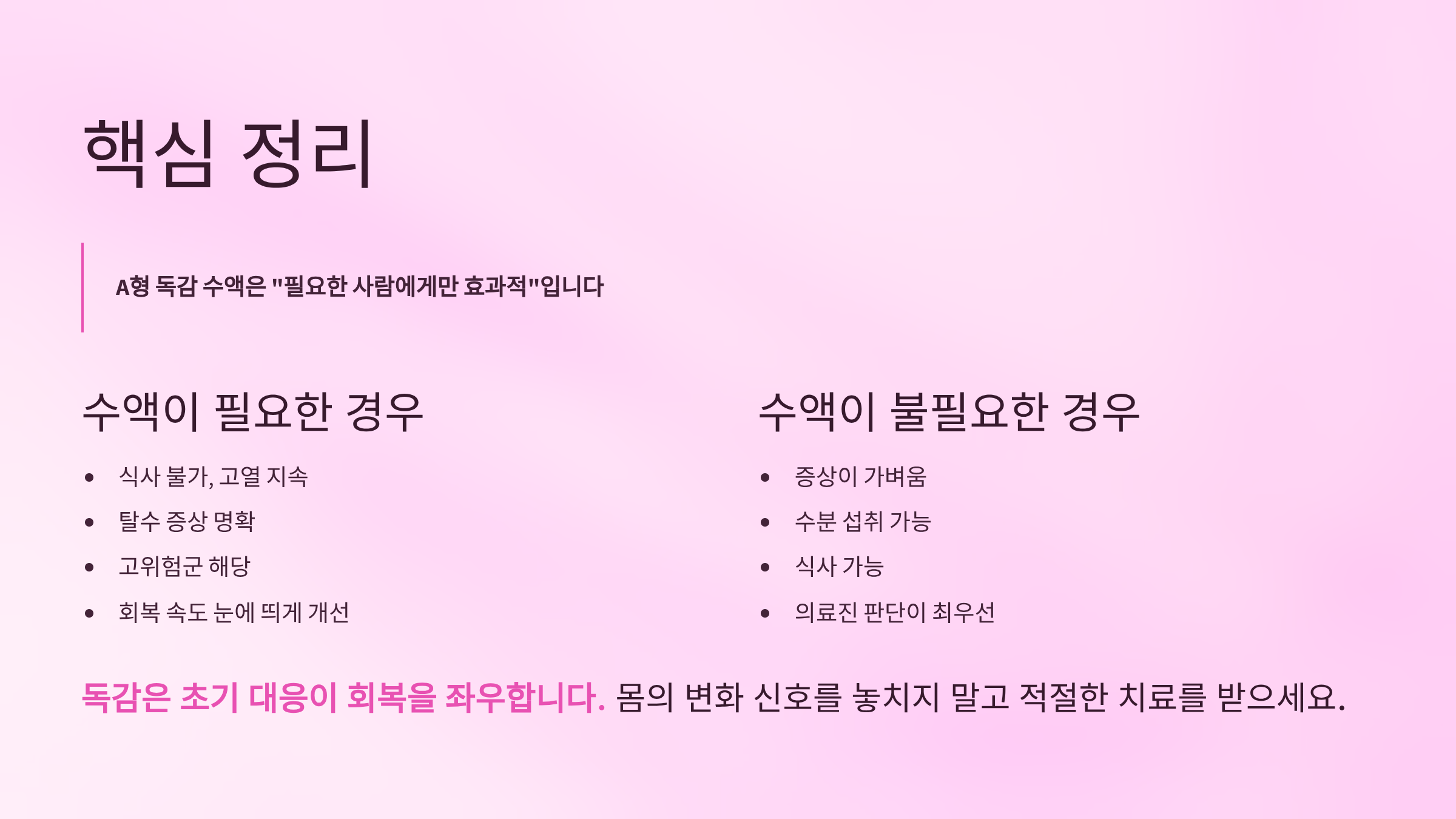 A형독감 걸리면 수액 맞아야 할까? A형독감 수액 치료가 필요한 경우 총정리