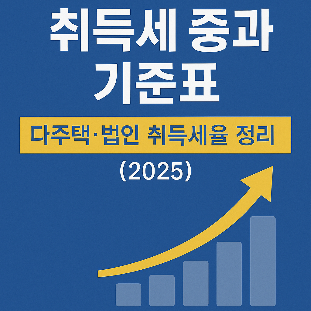 취득세 중과 기준표｜다주택&middot;법인 취득세율 정리 (2025)