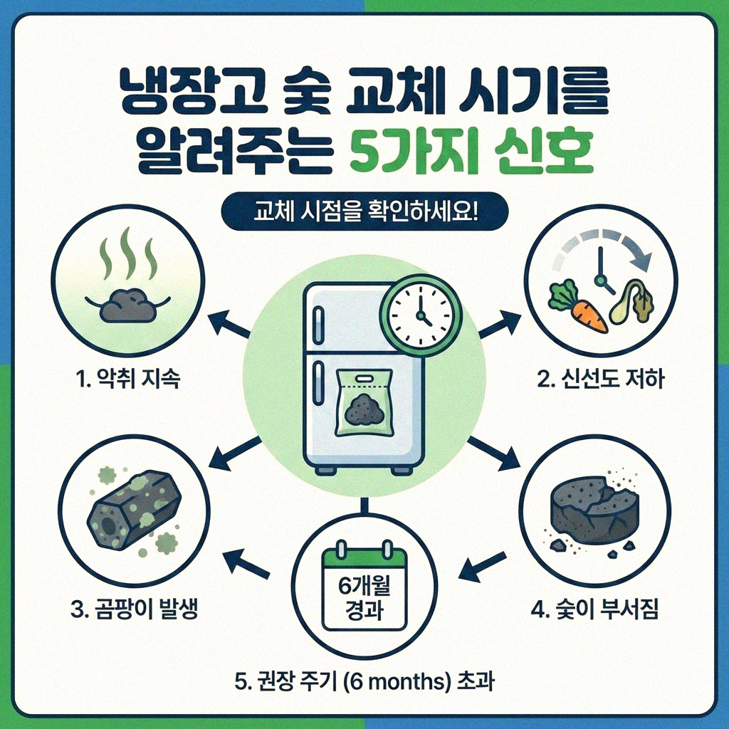 우리 집 냉장고 숯 교체 시기 궁금하세요?
