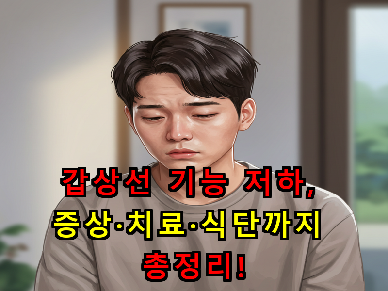 갑상선 기능 저하, 증상&middot;치료&middot;식단