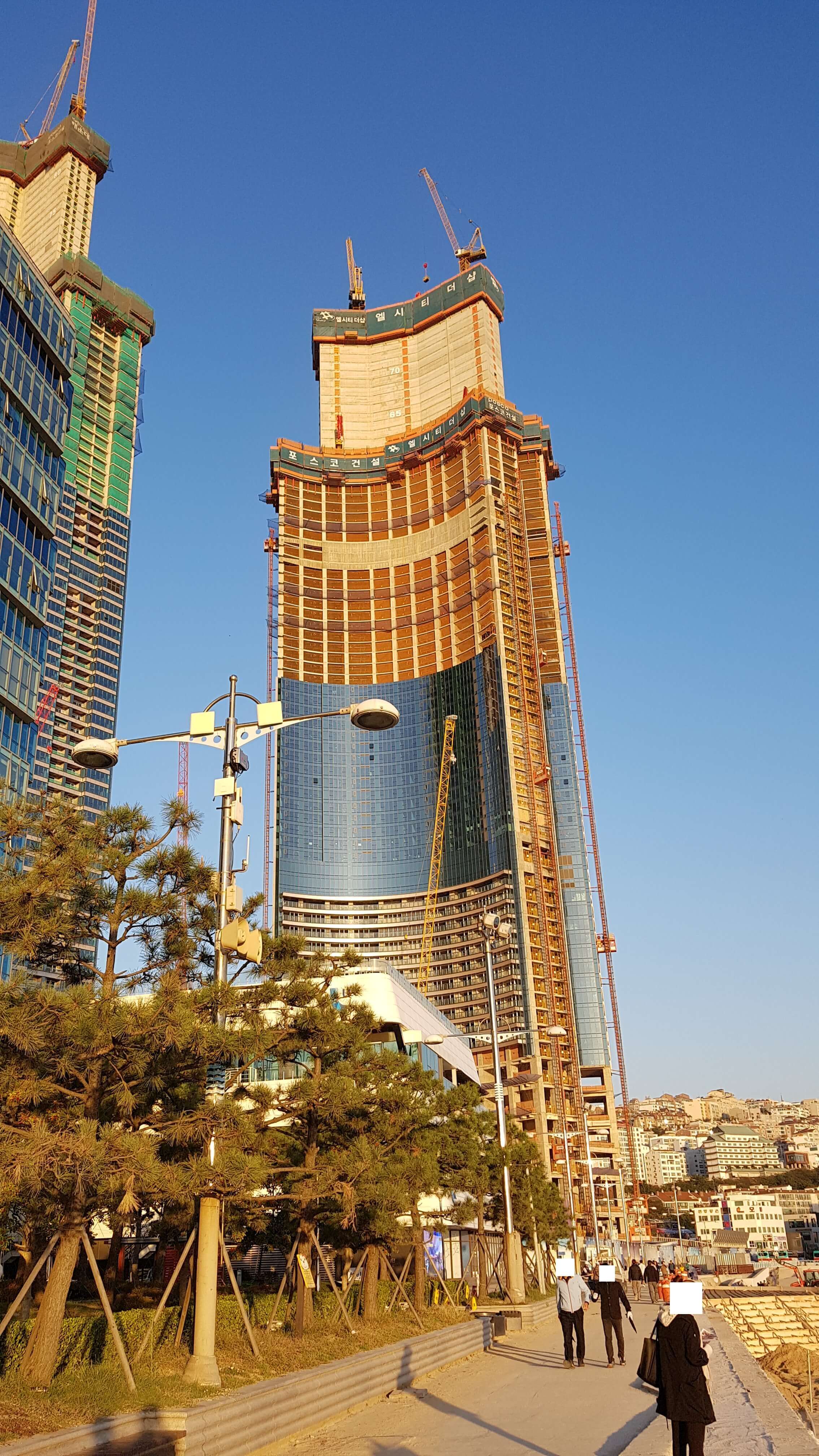 문탠로드 공영주차장(미포, 달맞이길) 엘시티(LCT) 풍경