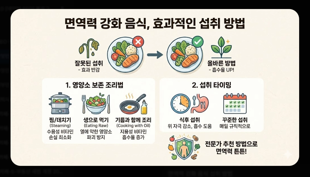 면역력 높이는 음식 베스트 10 [2026년판] 강화 식품 섭취법 및 생활 습관 총정리