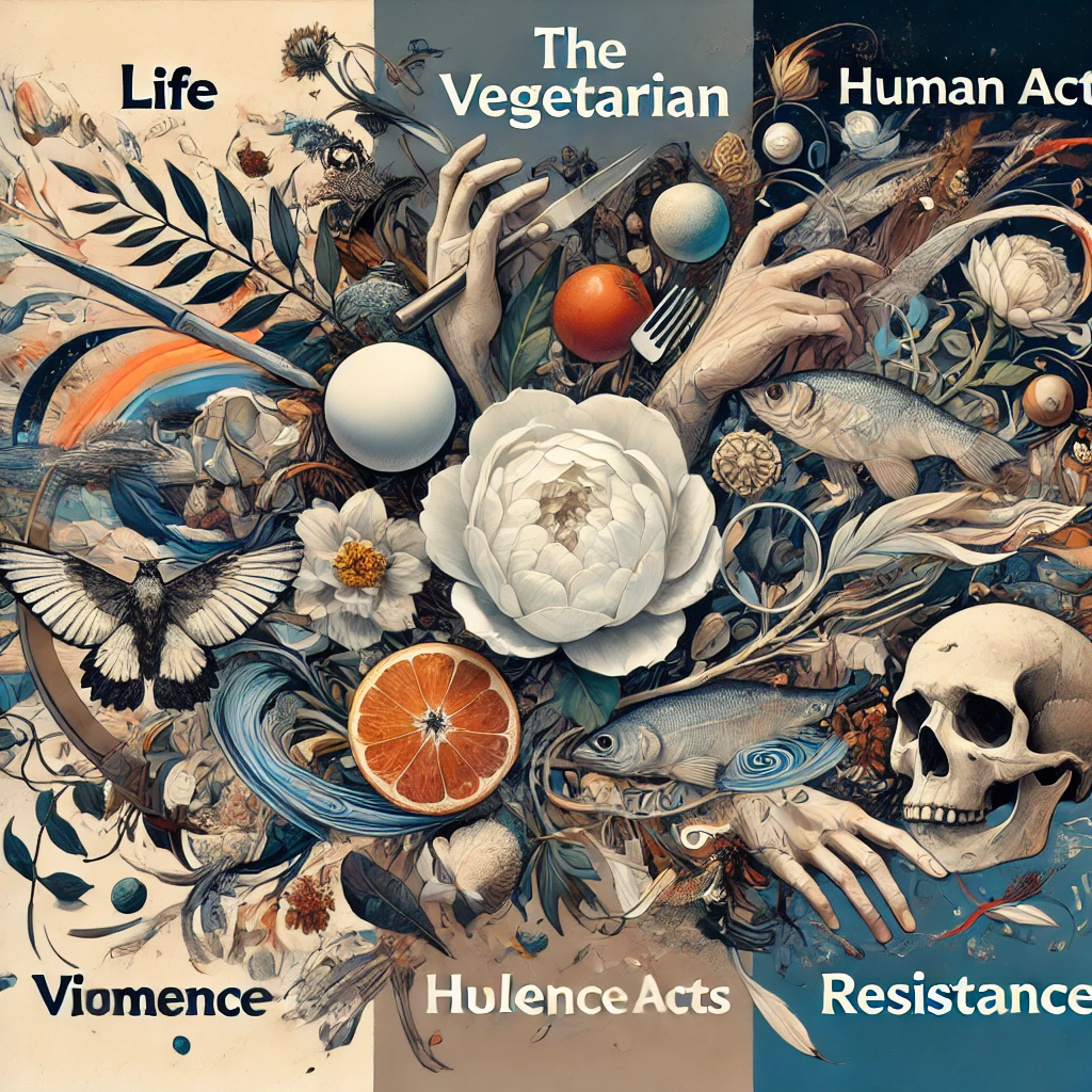 삶, 죽음, 폭력, 저항, 재생 등 철학적 주제를 탐구하는 한강의 작품을 상징