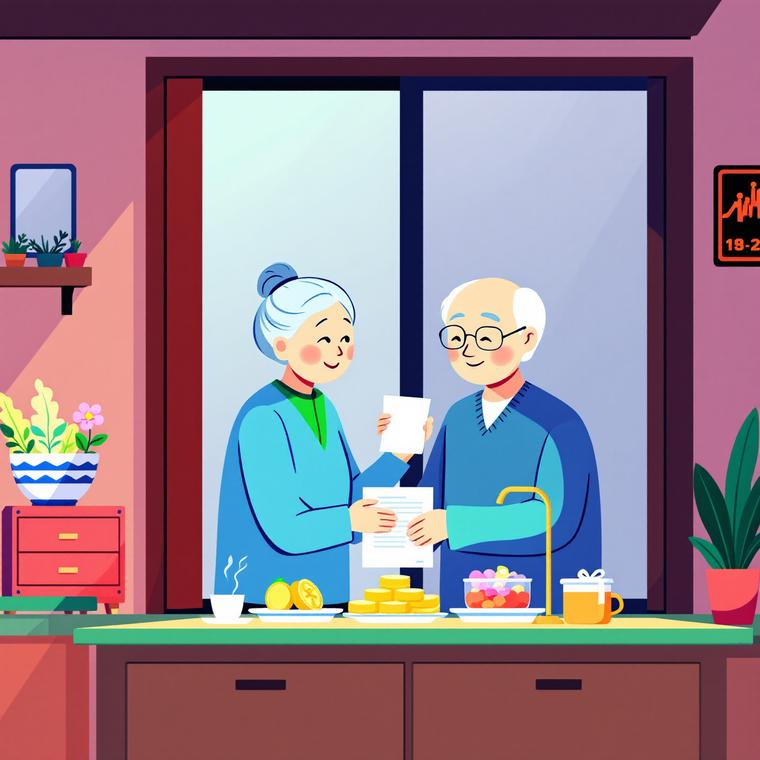 차 한잔하는 기초연금 수급조건 대상자 노부부