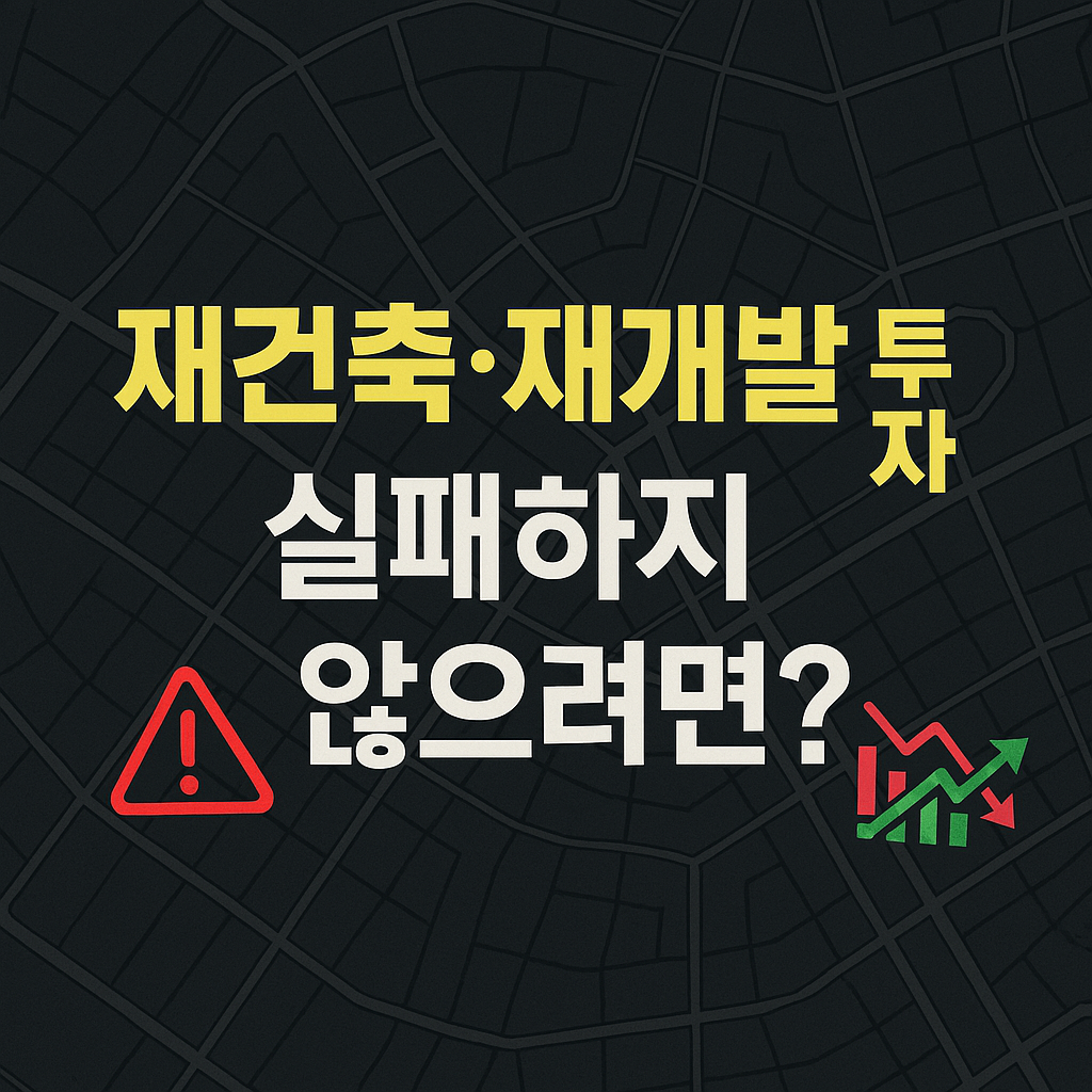 재건축·재개발 투자,
실패하지 않으려면?