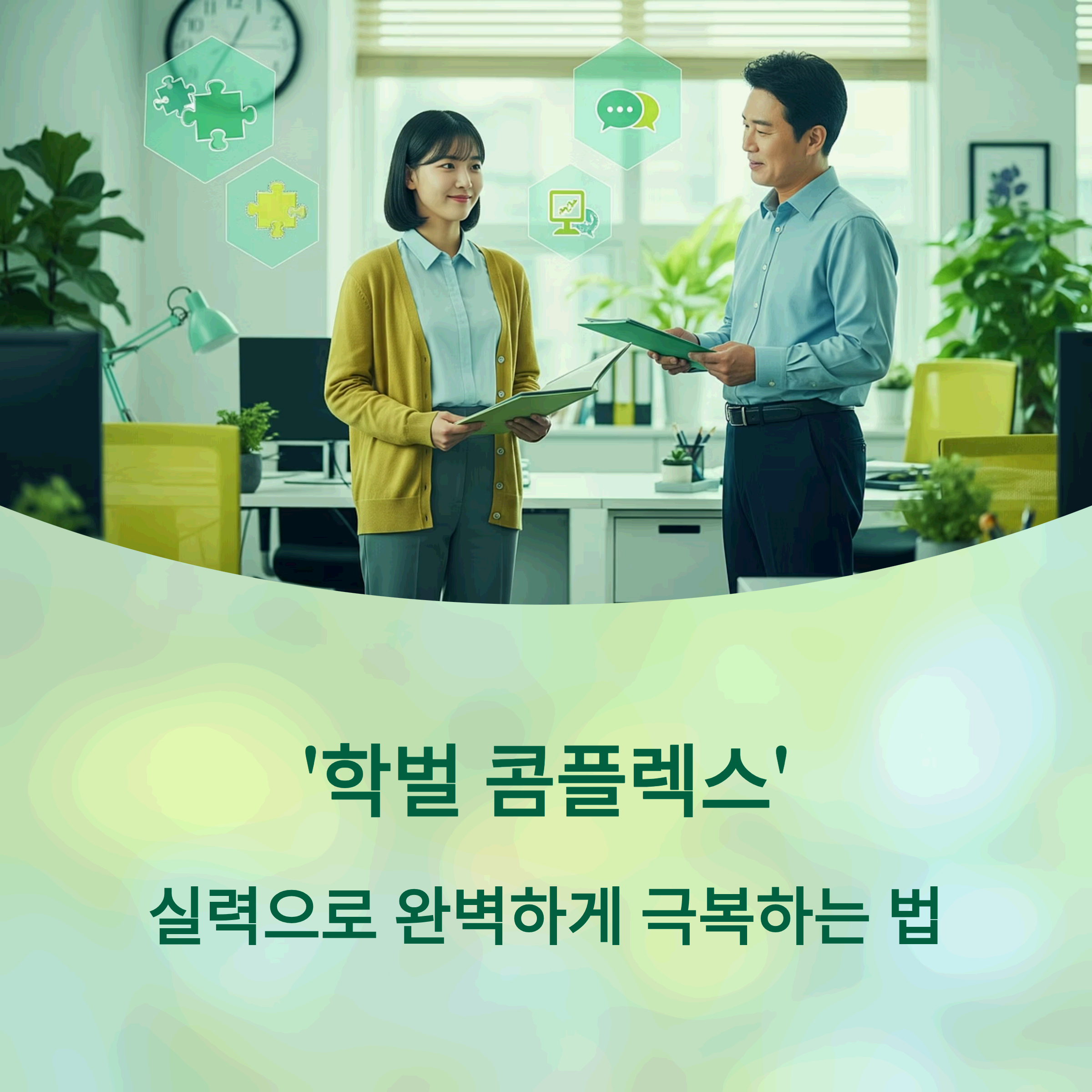 A young standing confidently in a contemporary office