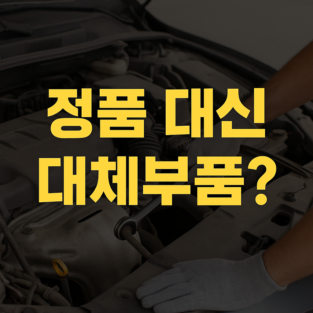 8월 16일 자동차보험 대체부품 의무화 무엇이 문제인가