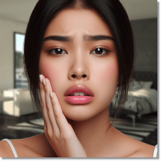 구내염이 있는 여성