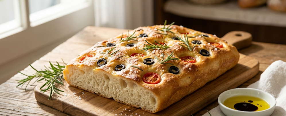 포카치아 실패 없이 만드는 법 (발효 온도, 폴딩, 올리브오일 핵심)