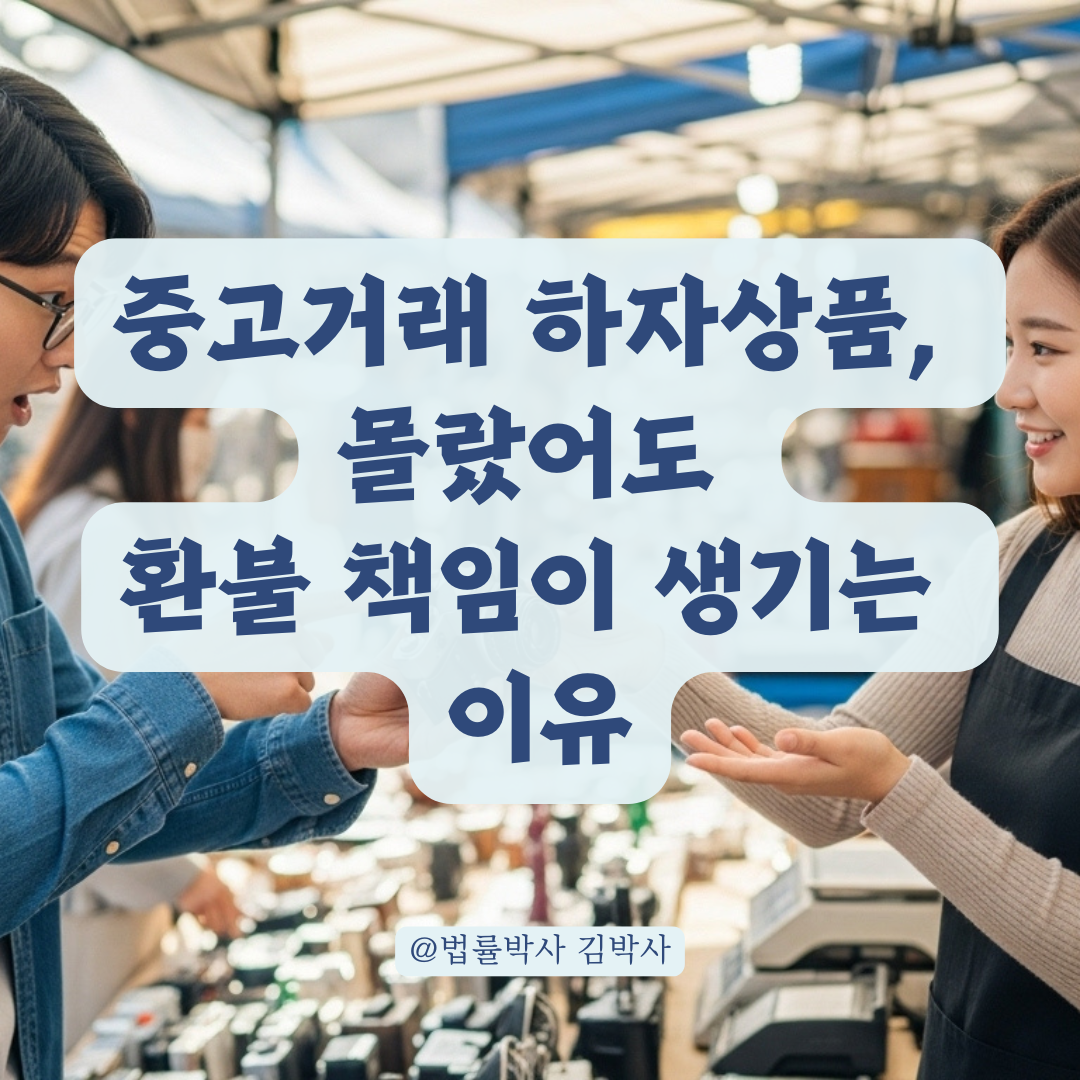 중고거래 하자상품이라면 몰랐어도 환불 책임이 생기는 이유 정리.