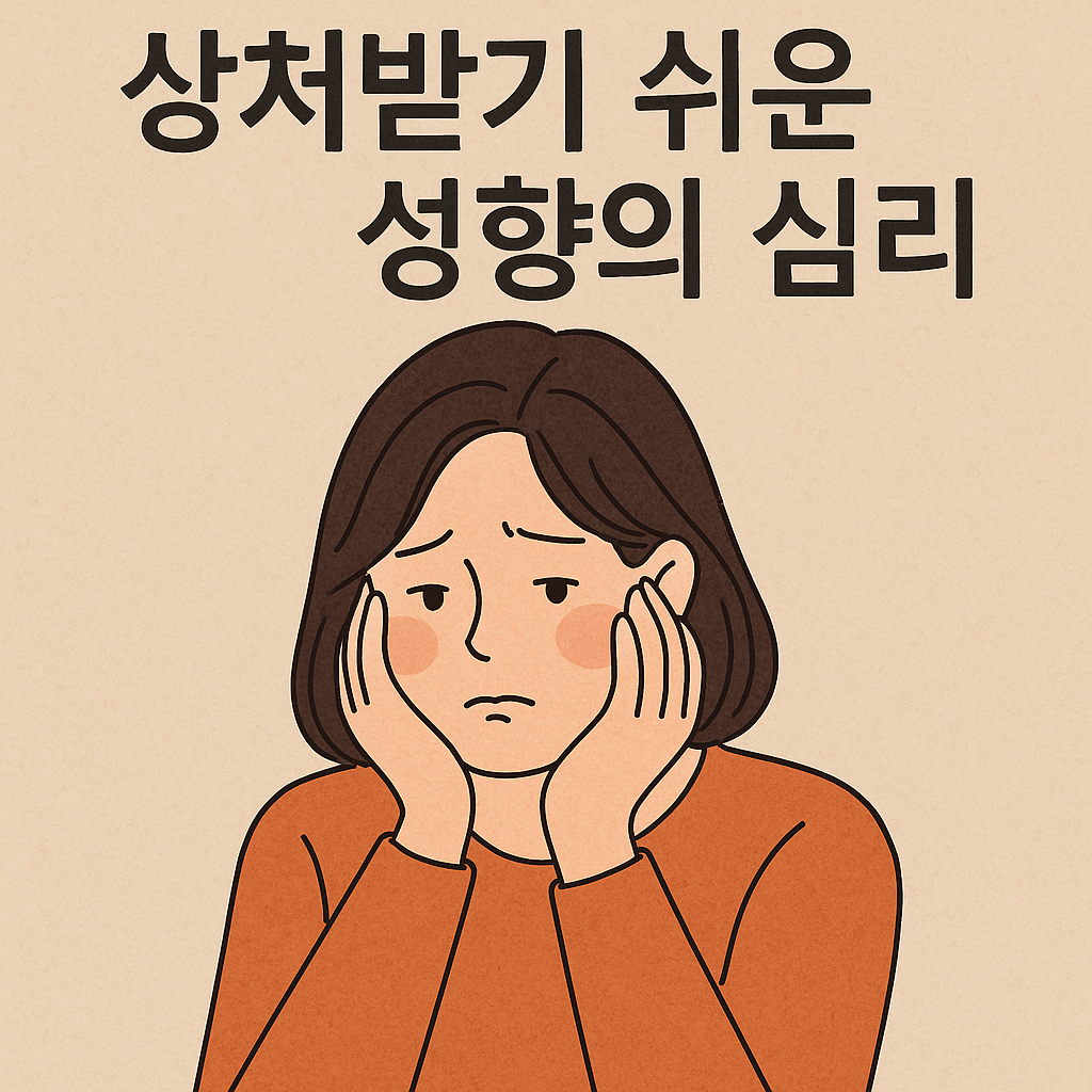 상처를 잘 받는 사람의 이미지