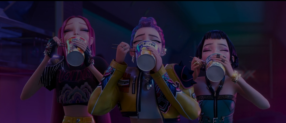 3인 주인공 라면먹는 장면