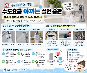 절수기 설치와 생활 속 누수 점검