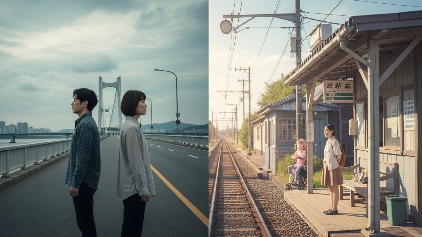 한국과 일본 감성 영화 비교 관련 사진