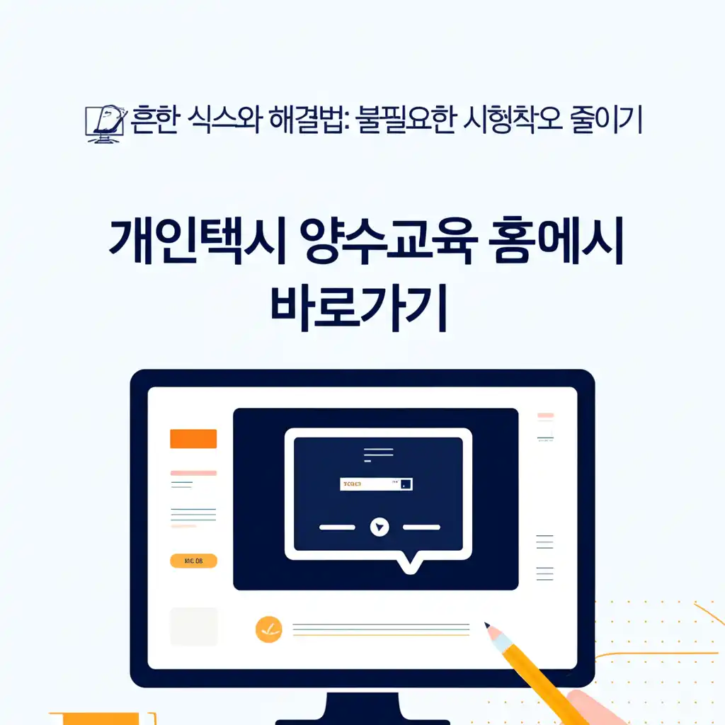 개인택시 양수교육 신청 시 흔한 실수와 주의사항