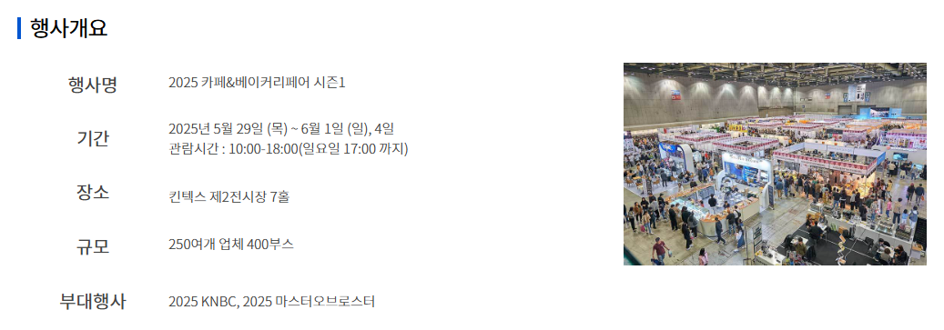 카페&amp;베이커리페어 시즌1 2025년 상반기, 커피와 디저트의 모든 것