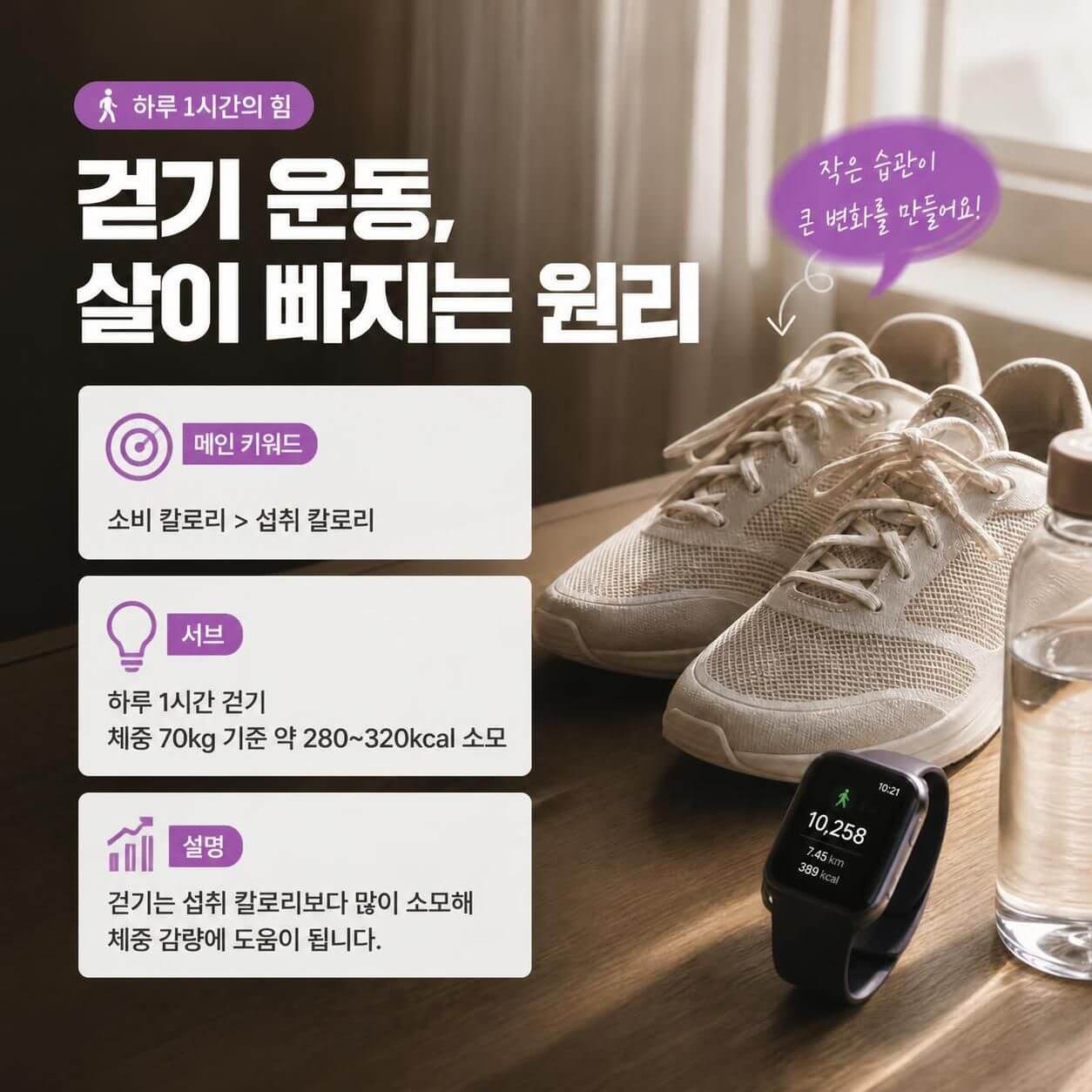 걷기 운동만으로 체중 감량 가능한가요