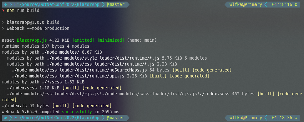 npm run build