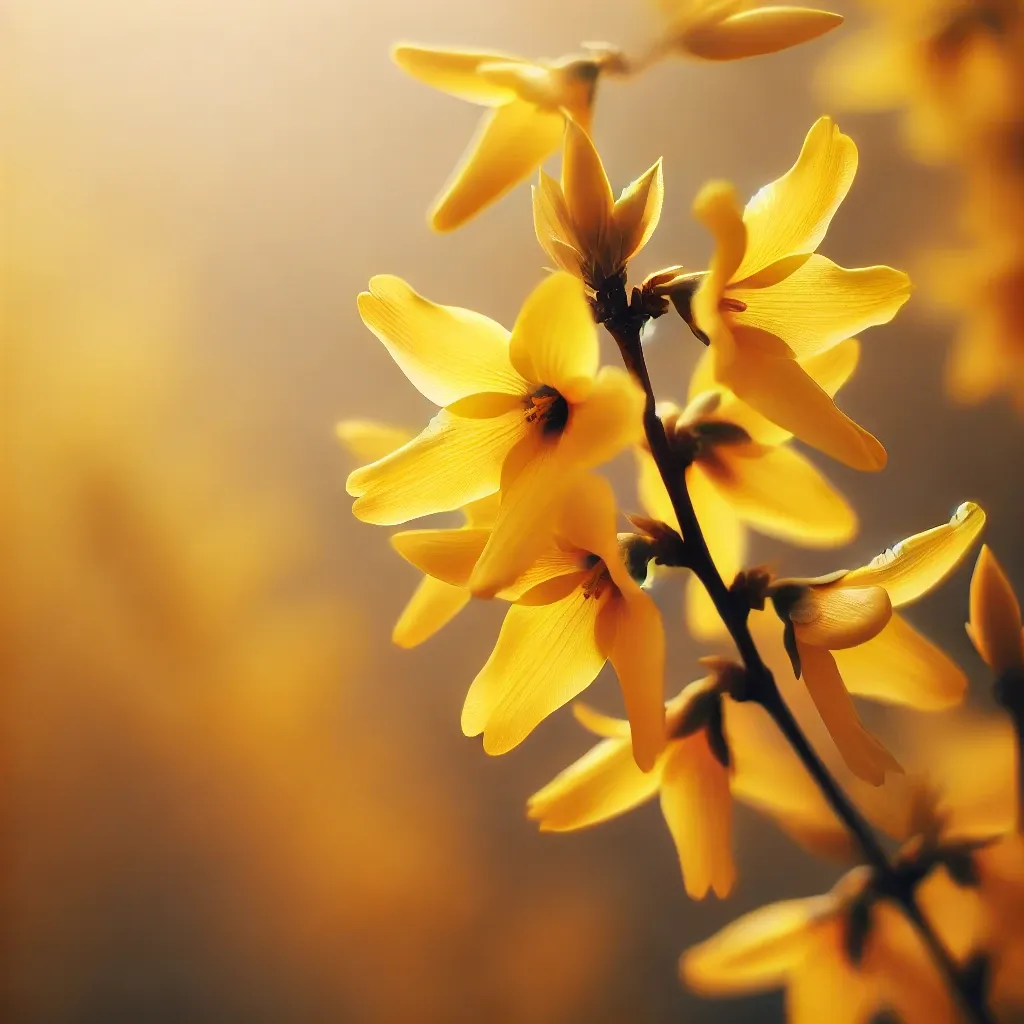 개나리 개화 이미지