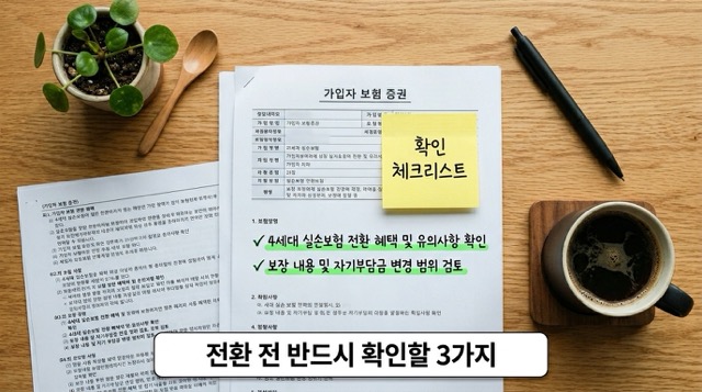 5세대 실손보험 전환 전 확인사항 체크리스트"