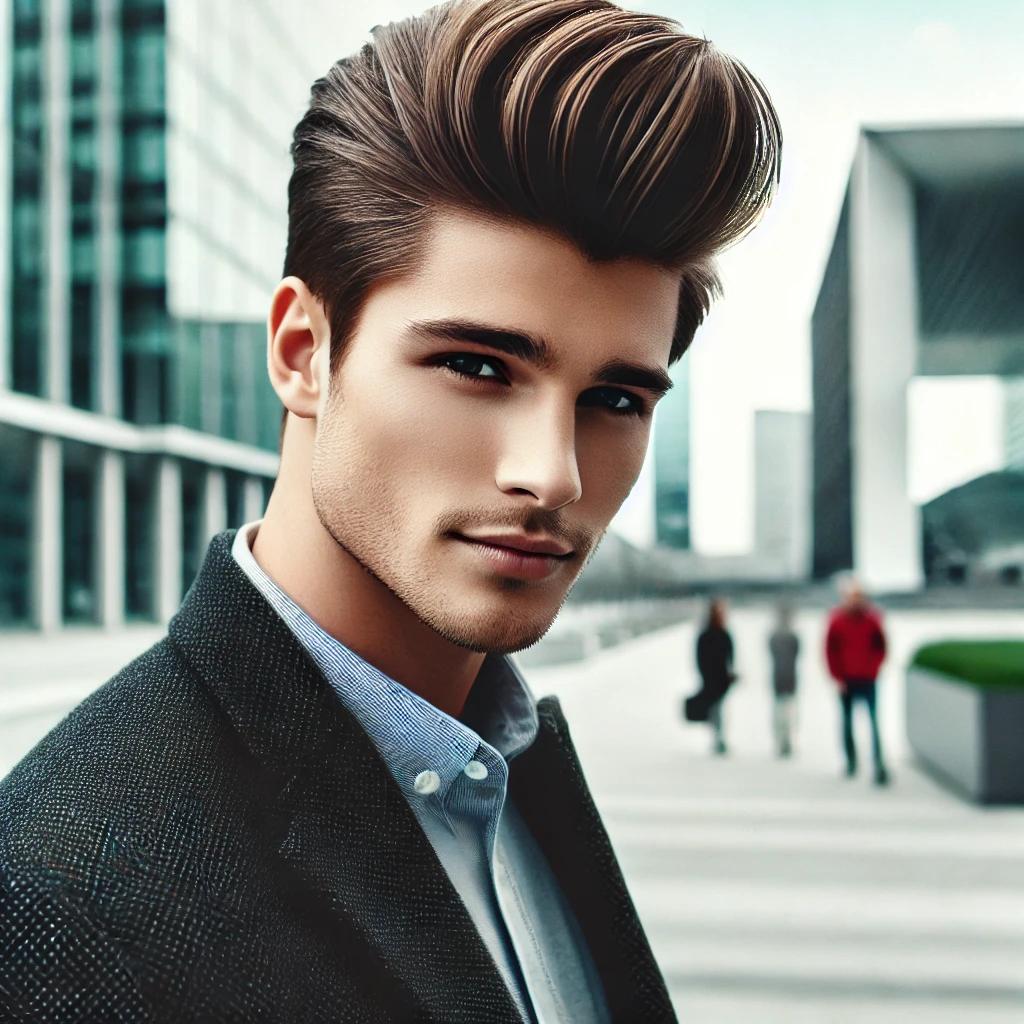 남자 머리 넘기기