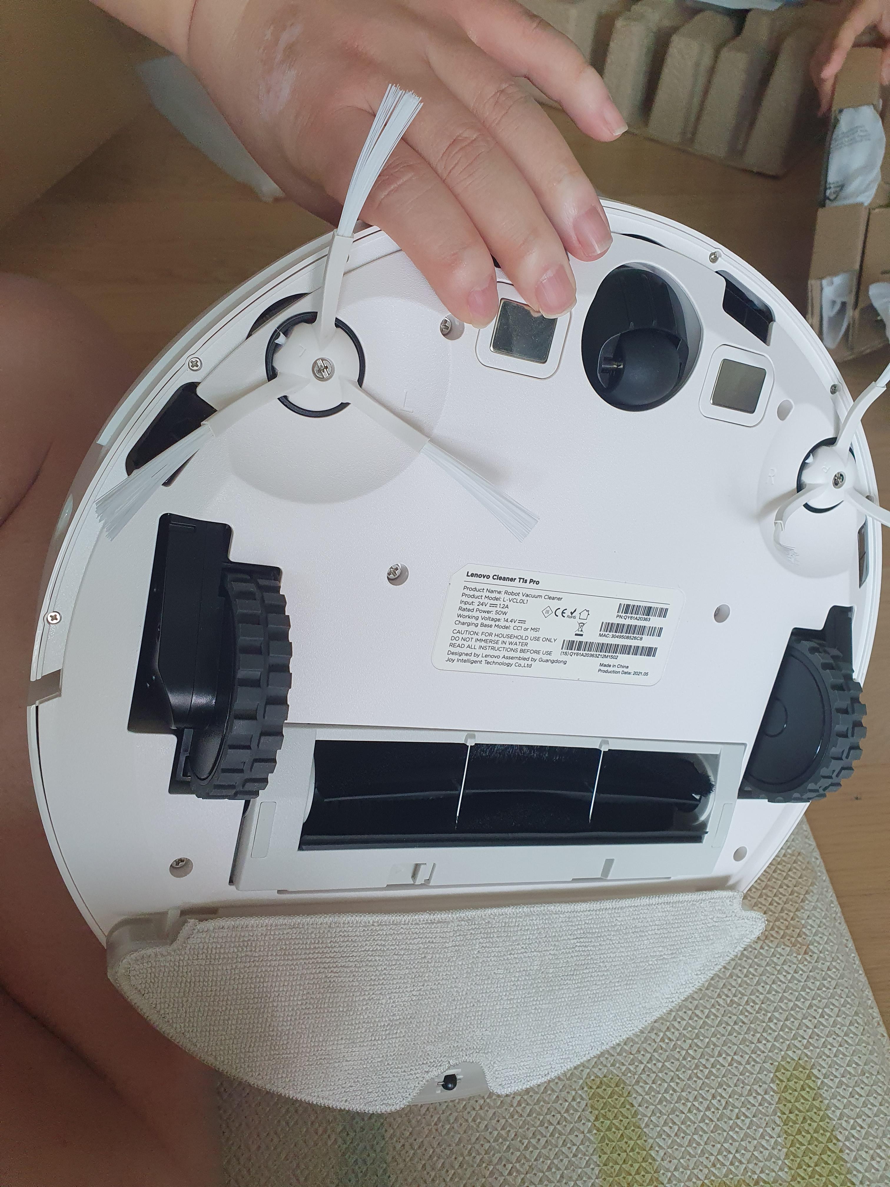 레노버 T1s Pro 로봇청소기 바닥부분