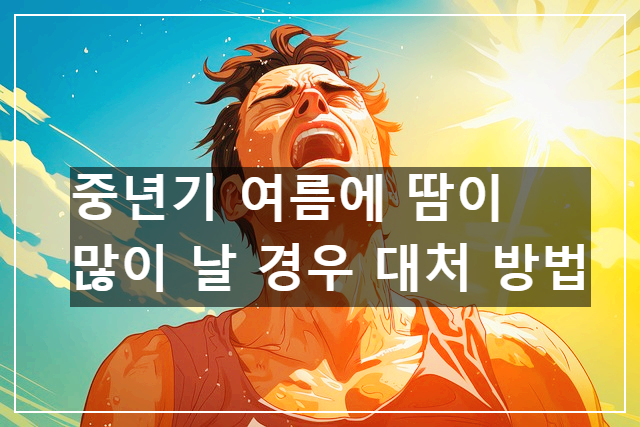 중년기 여름에 땀이 많이 날 경우 대처 방법