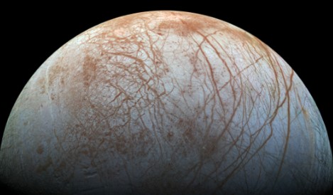 유로파 외부에 크랙 관찰 사진