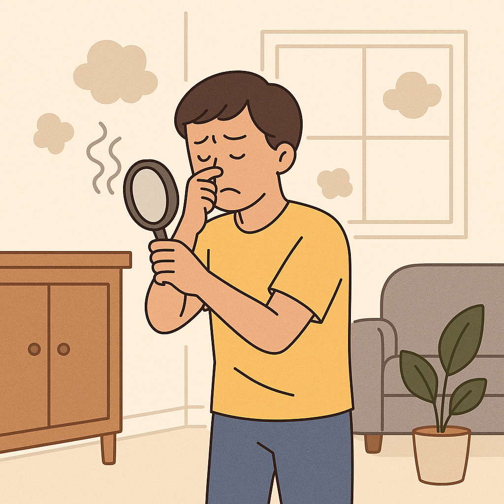집에서 냄새 찾기