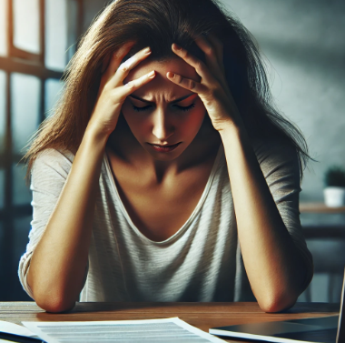 스트레스를 받고 있는 여자