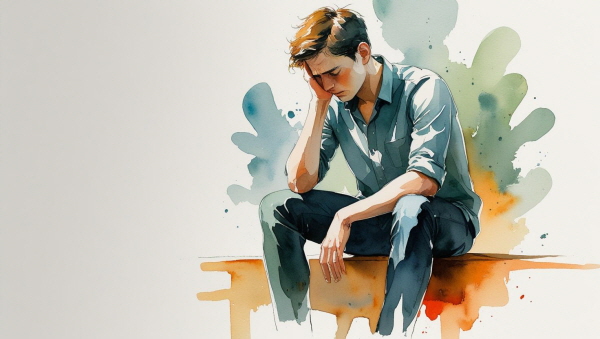 실패 직후엔 괜찮다고 생각하지만, 며칠 뒤 문득 부끄러움이나 후회가 밀려오기도 합니다에 관한 그림