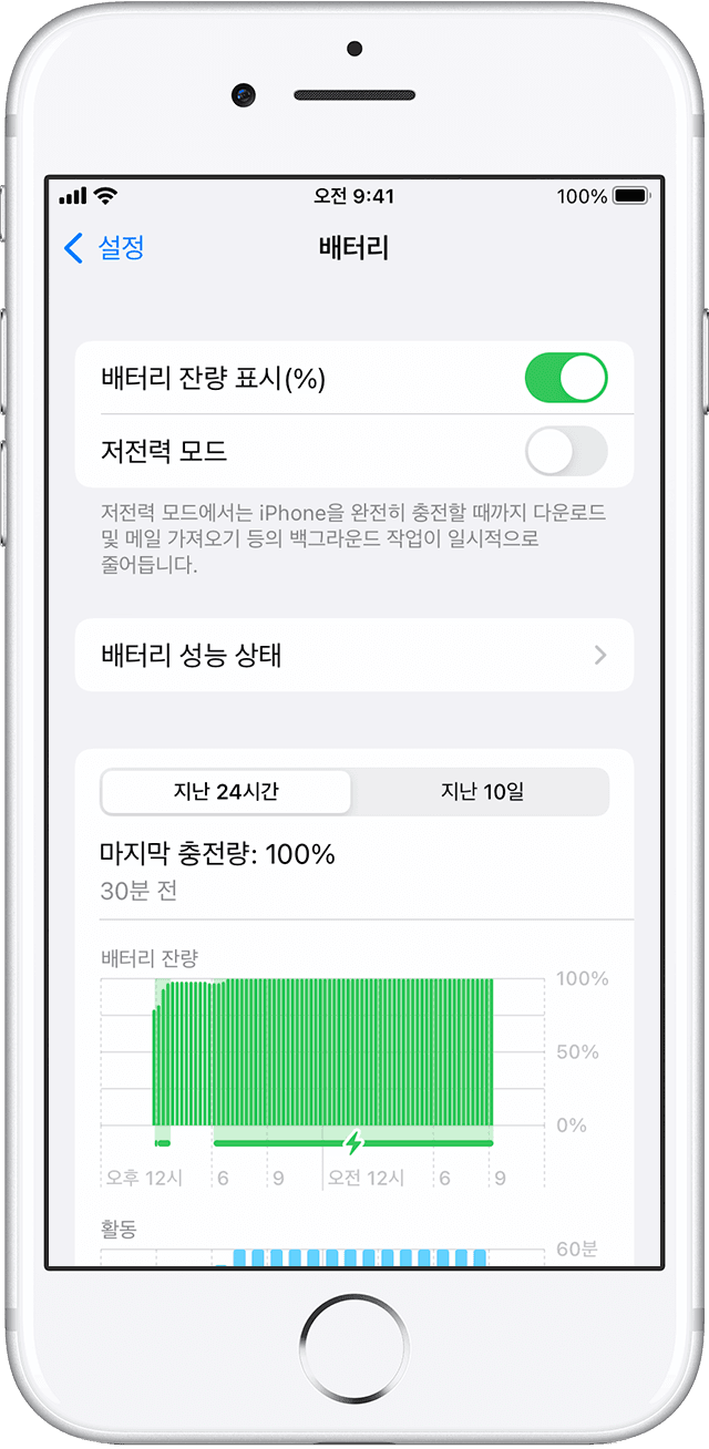 안드로이드 스마트폰 배터리 수명 관리 설정 예시로 배터리 보호 모드와 백그라운드 앱 제한 화면