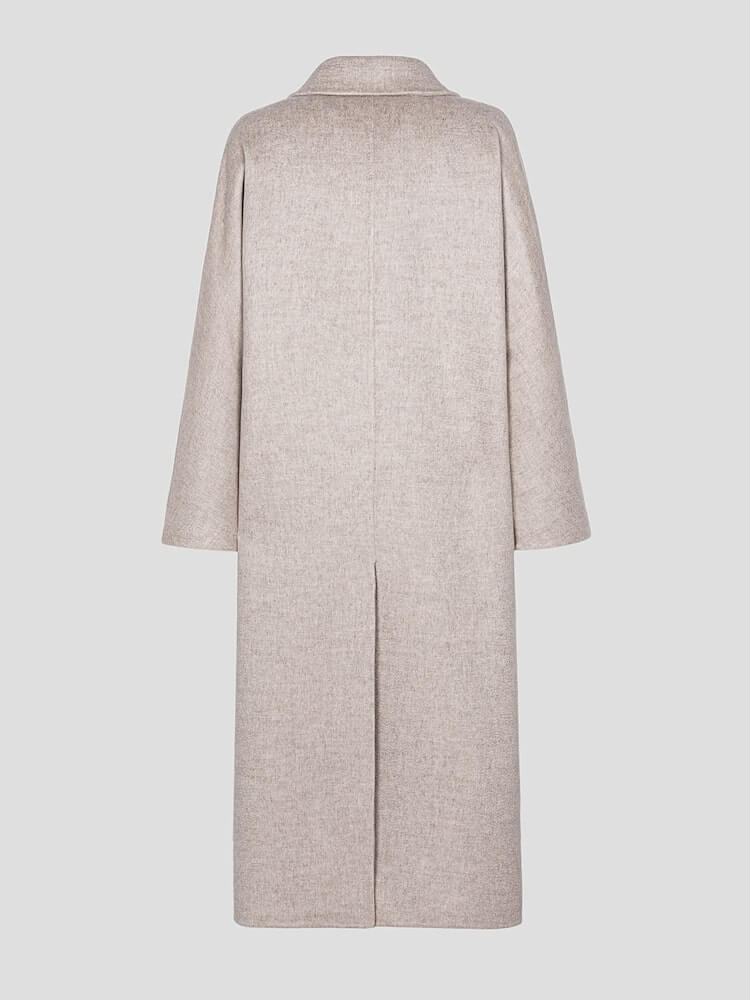 프리미엄 캐시미어 A라인 코트 베이지 후면