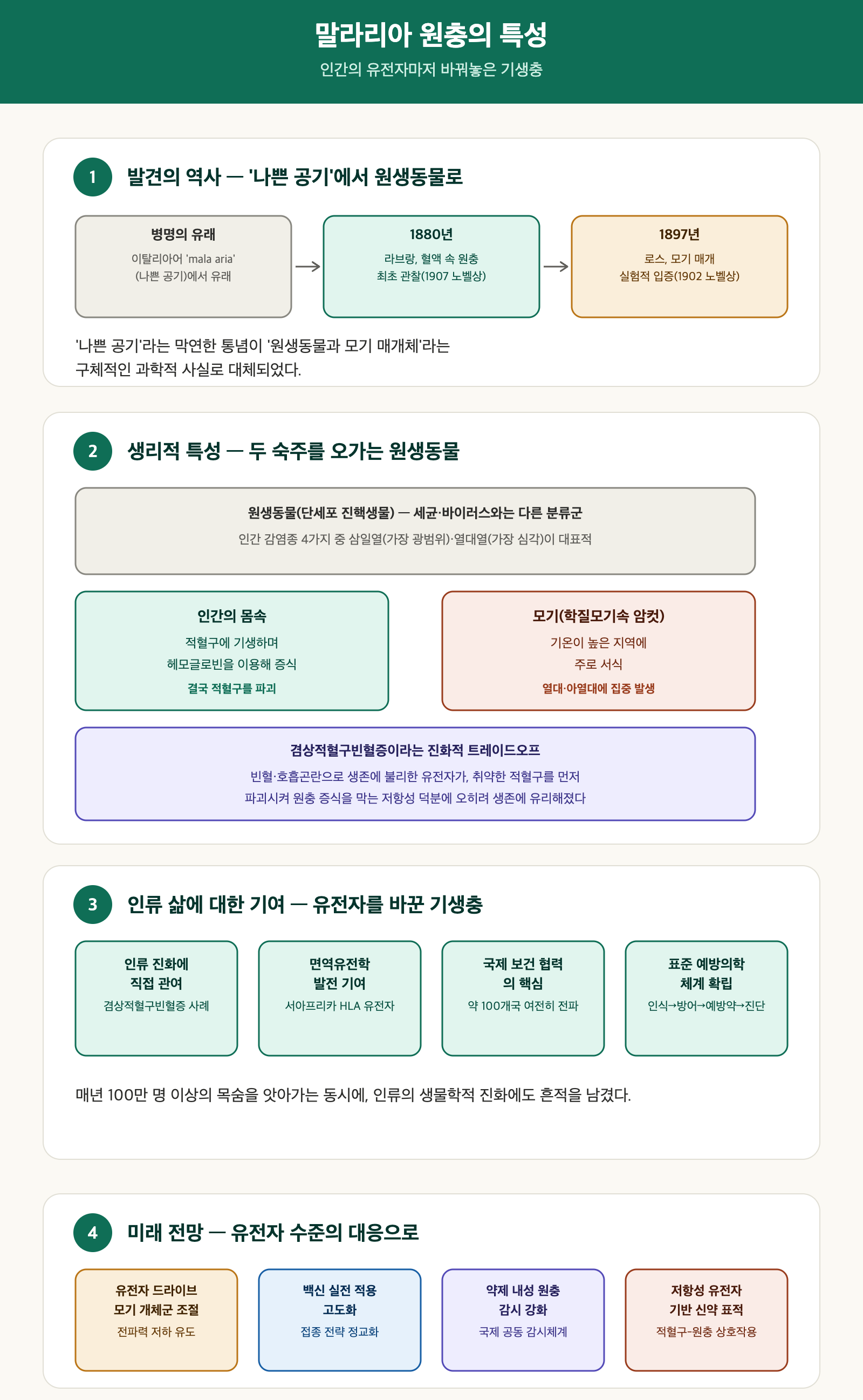 말라리아 원충 특성