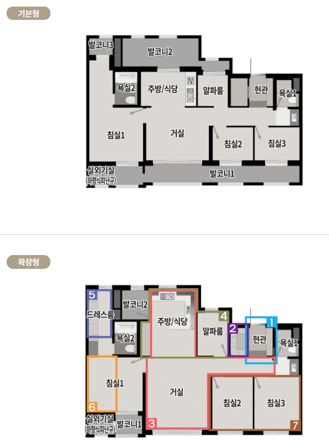 태봉공원 푸르지오 파크몬트 평면도
