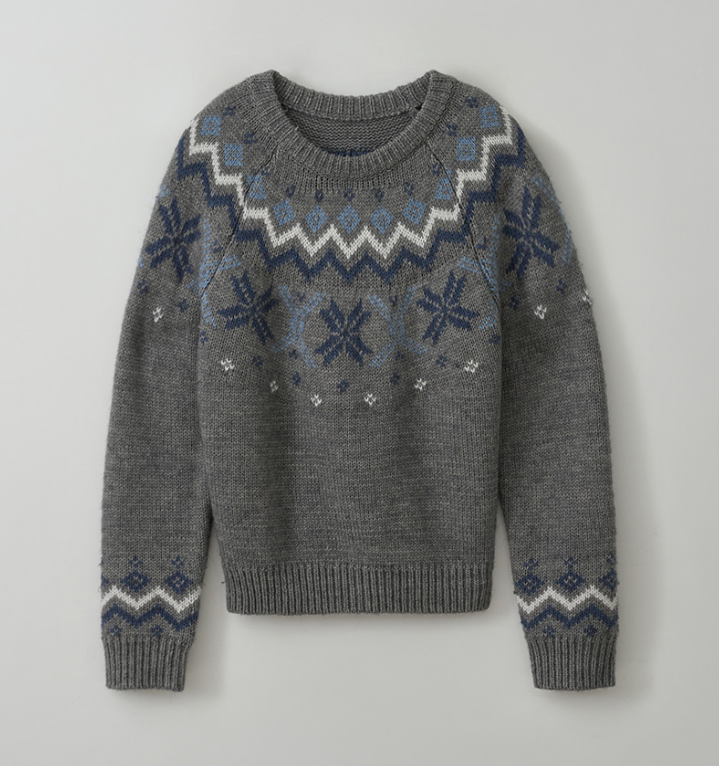 {니트} 마리와 별난 아빠들 106회 :: 하승리(강마리) / 로라로라 ROLAROLA 눈꽃 노르딕 니트 스웨터