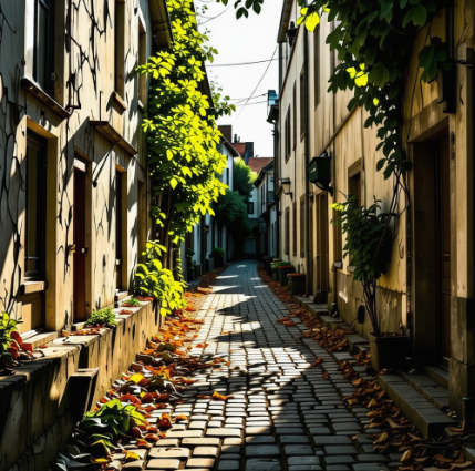 낡고 오래된 집들이 있는 골목