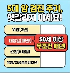 5대 암 검진 주기