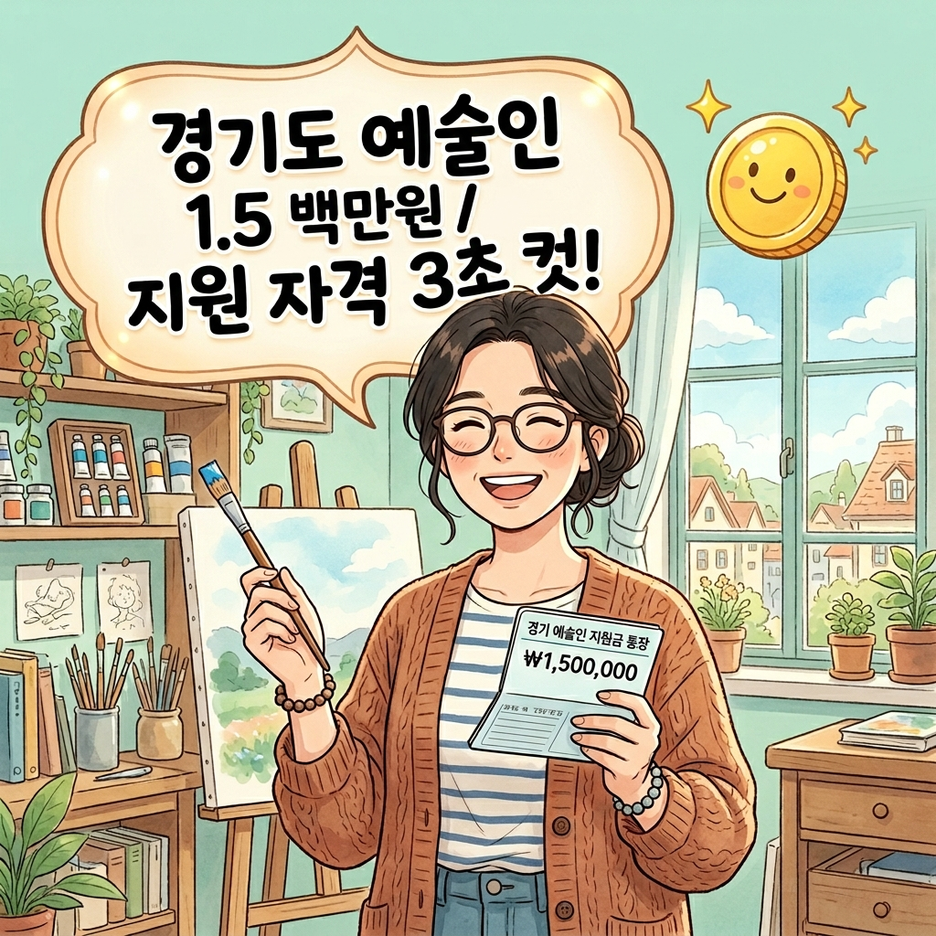 2026년 경기도 예술인 기회소득 150만원 신청 자격 및 대상자 확인 가이드