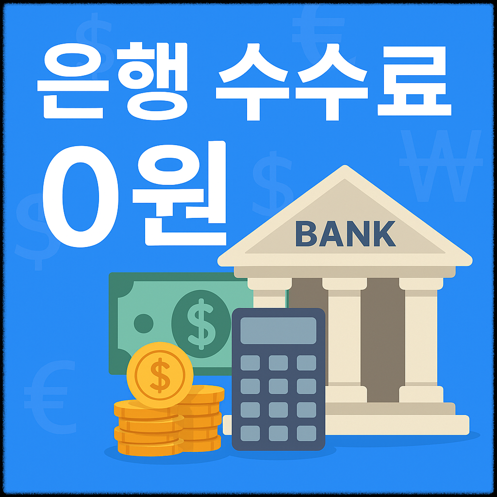 은행 수수료 면제 방법 총정리