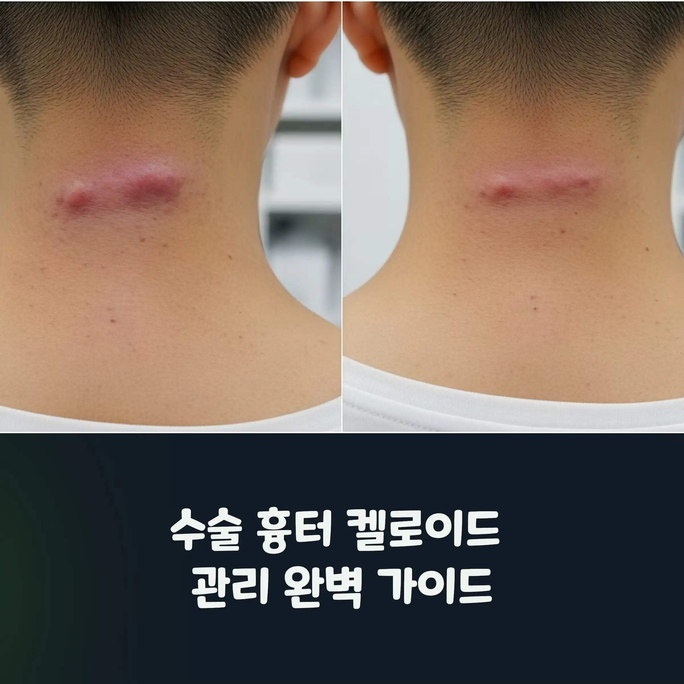 켈로이드 치료 전 후 모습