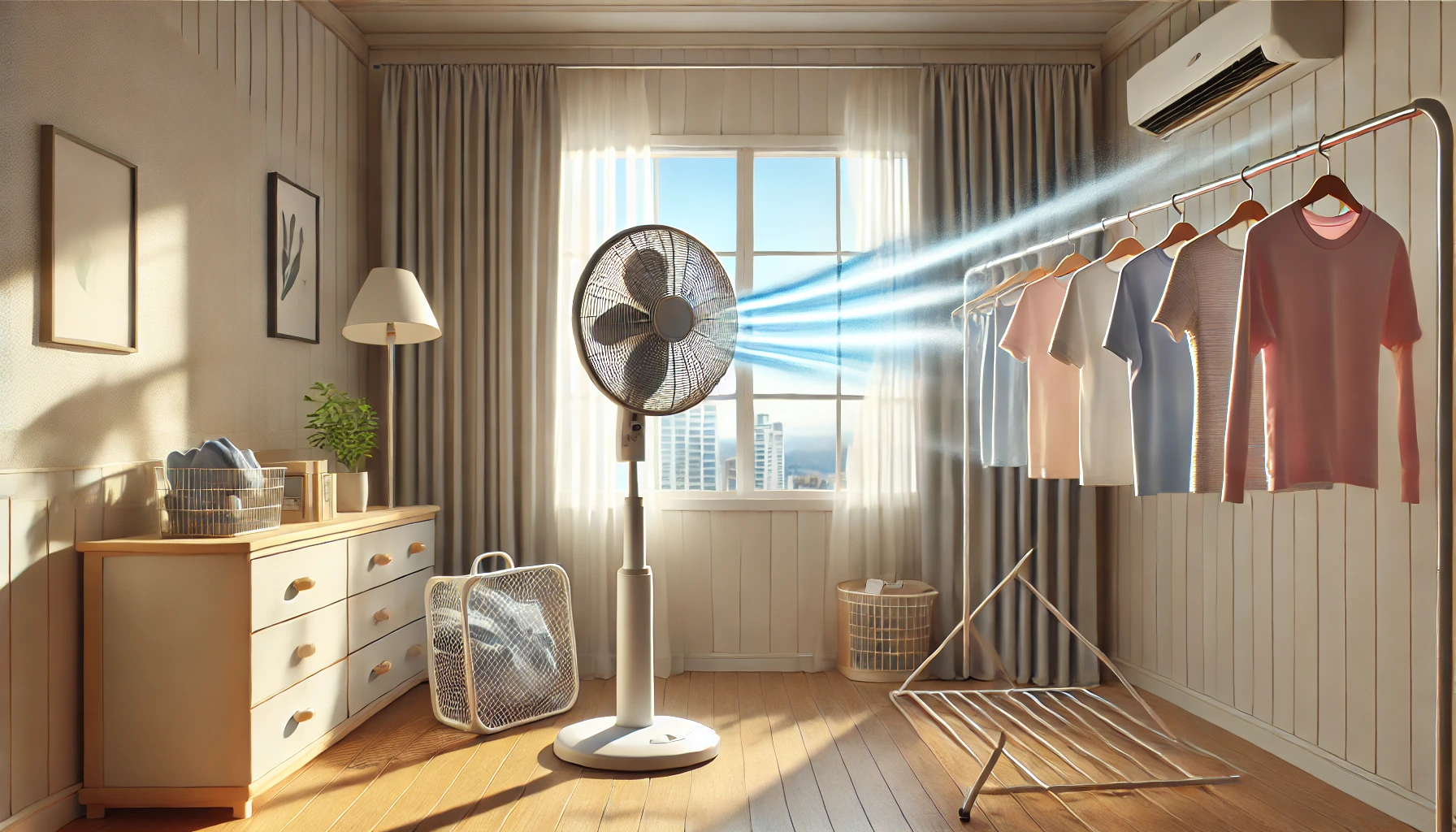 서큘레이터 활용한 실내건조