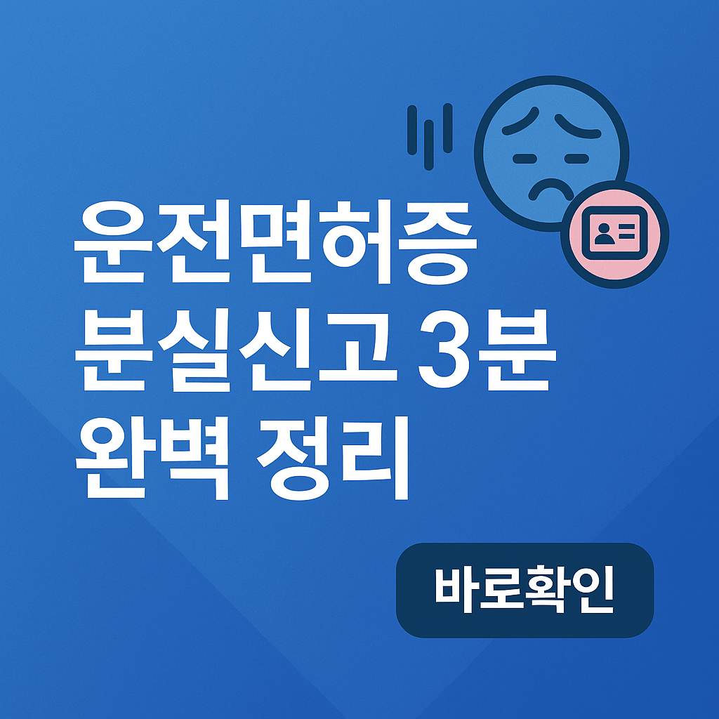 운전면허 분실신고
