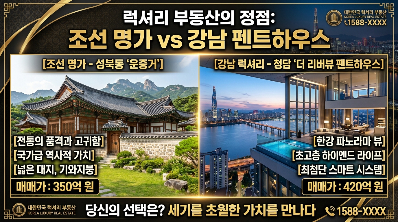 대군부인 저택과 서울 강남 최고급 아파트 시세 비교 차트