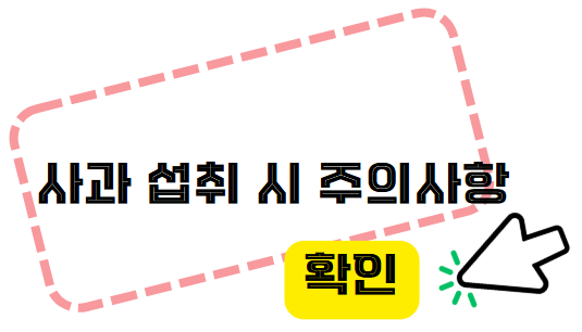 사과 섭취 시 주의사항