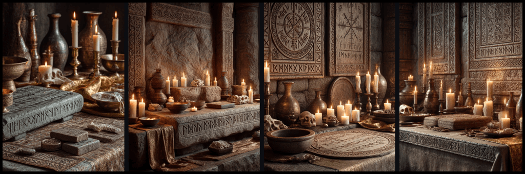 ceremonial altar 세계관 실험 생성 이미지_ Midjourney